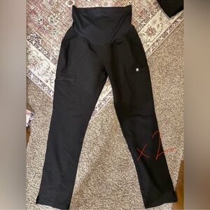 Figs Black Track Pants